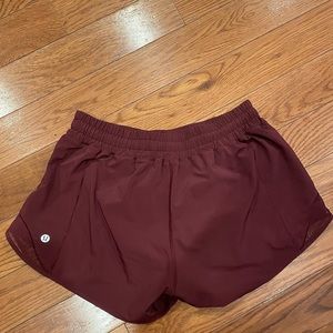 Maroon lululemon shorts. Size 6. 4 inseam